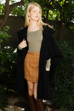 Cozy Plush Solid Color Hooded Poncho Cardigan in Black
