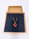 Heart Pendant Necklace 18k Gold Plated