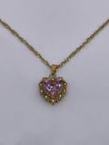 Heart Pendant Necklace 18k Gold Plated