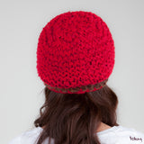 Tiffany Hat in Red and Brown