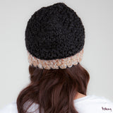 Tiffany Hat in Black and Beige