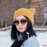 Cat Hat in Mustard Yellow