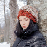 Brooklyn Slouchy Hat in Beige Brown