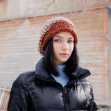 Brooklyn Slouchy Hat in Beige Brown