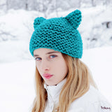 Cat Hat in Turquoise Blue