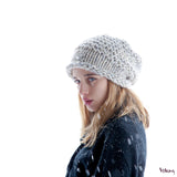 Brooklyn Slouchy Hat in Light Grey