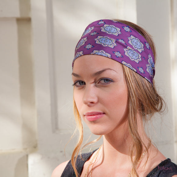 Silk Headband in Purple