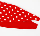 Rockabilly Headband with Bow, Red Polka dots Headband, 50s Style Pinup Girl Headband, Reversible Boho Headband