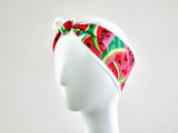 Headband with watermelons, Rockabilly Headband, 50s Style Pinup Girl Head wrap, Summer Headband 100% Cotton