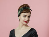 Camouflage Headband, 50s style Retro Headband, Pinup girl headband with bow, Camo Head Wrap