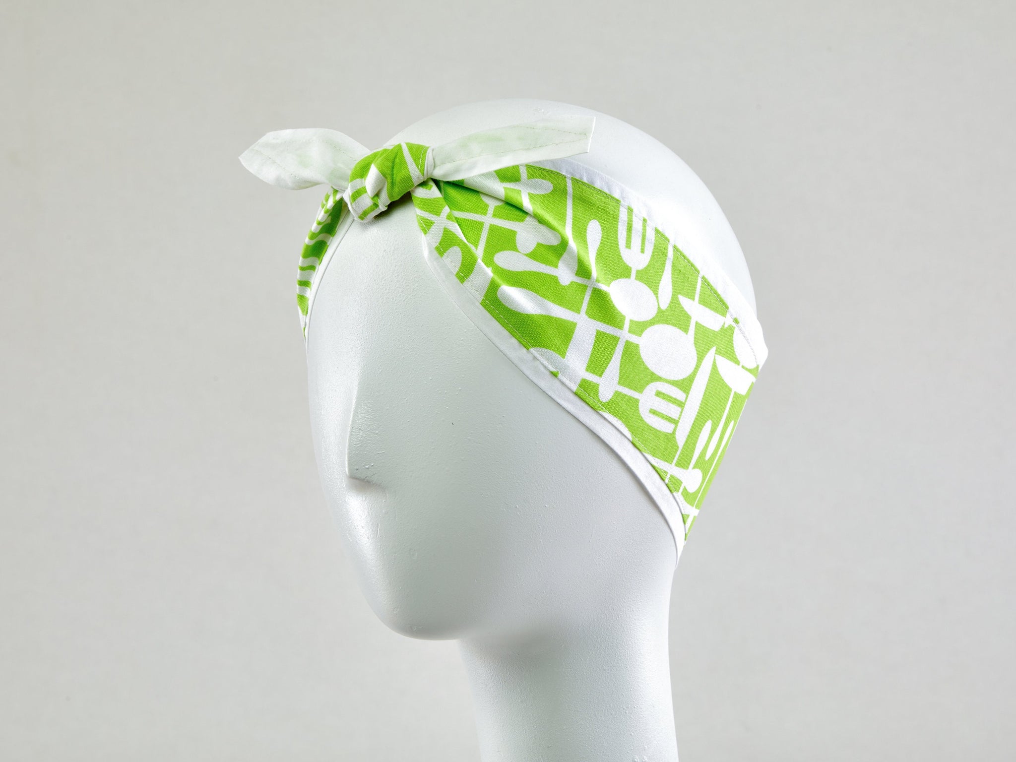 1950s Style Pin-up Girl Head wrap, 100% Cotton Reversible Headband