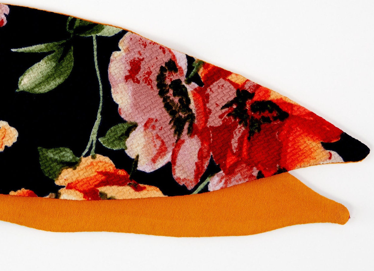 Dolce & Gabbana Black Floral Print Whole Head Wrap Hat