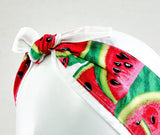 Headband with watermelons, Rockabilly Headband, 50s Style Pinup Girl Head wrap, Summer Headband 100% Cotton