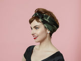 Camouflage Headband, 50s style Retro Headband, Pinup girl headband with bow, Camo Head Wrap