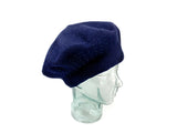 Blue knit Beret, beret for winter, Classic beret hat, Cashmere Blend beret, Reversible Winter Beret, Sparkly Blue beret Hat for women
