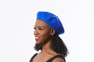 Wool Beret in Cobalt Blue, Royal Blue Beret, Felt beret for winter, Classic beret hat, Retro style beret, Winter Beret