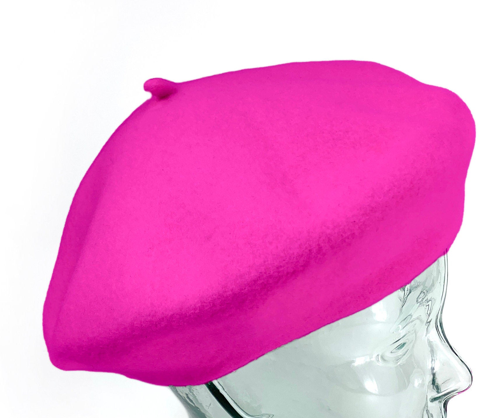Hot Pink Wool Beret – LanaBlu Boutique