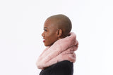 Faux Fur Scarf, Pink Fur Neck Warmer, Furry Neck Scarf, Fur Cowl in Pink, Warm Tube Scarf