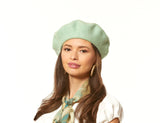 Wool Beret in Mint Green, Felt beret for winter, Classic beret hat, Retro style Green beret, Winter Beret, Mint Green Hat for women