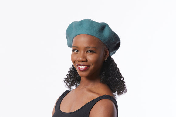 Wool Beret in Seafoam Green, Felt beret for winter, Classic beret hat, Retro style beret, Winter Beret, Hat for women