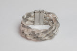 Silver Bracelet Magnetic Cuff